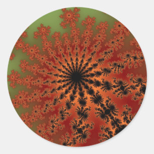 Sticker Rond Flamme d'automne