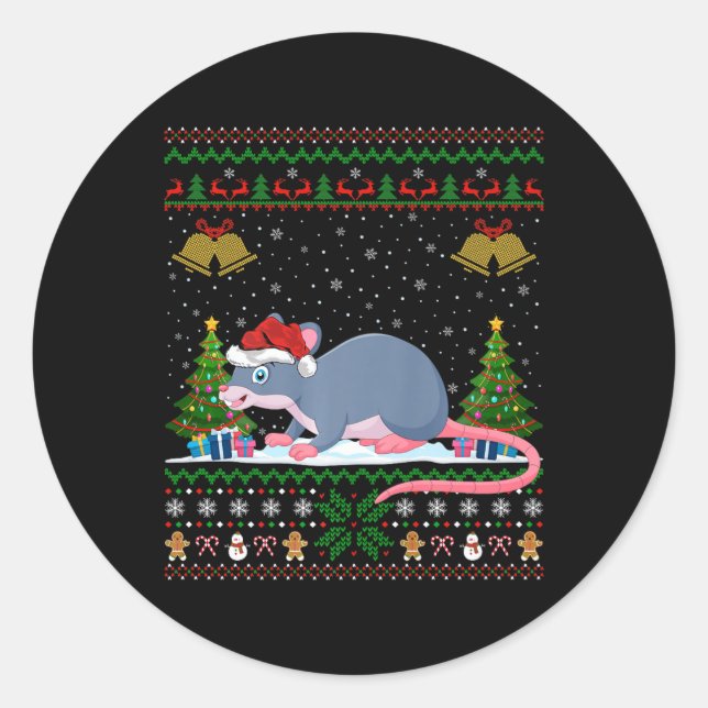 Sticker Rond Flammes d'arbre de Noël (Devant)