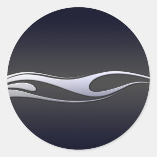 Sticker Rond Flammes de chrome