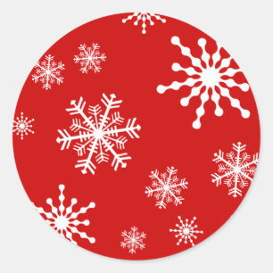 Sticker Rond Flammes de neige de vacances