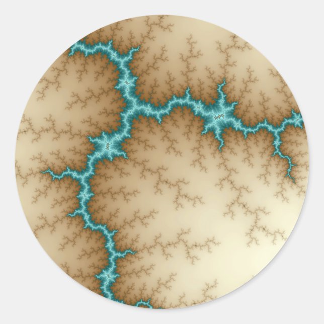 Sticker Rond Flash bleu - Fractal (Devant)