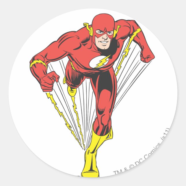 Sticker Rond Flash s'exécute en avant (Devant)