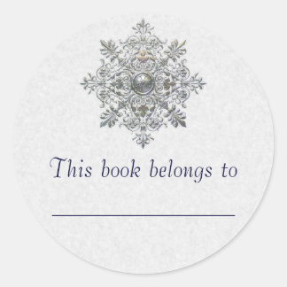 Sticker Rond Fléau de neige en argent