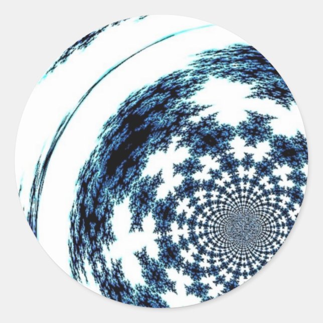 Sticker Rond Flèche bleue (Devant)