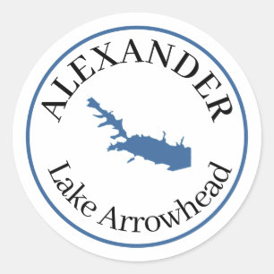Sticker Rond Flèche de lac personnalisée