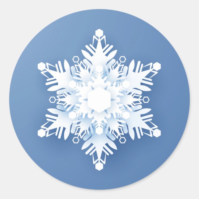 Sticker Rond Flèche de neige (Devant)