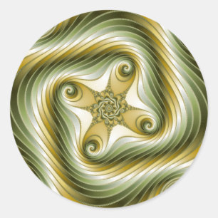 Sticker Rond Flèche lente - Art fractal