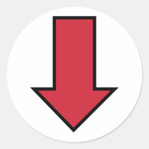 Sticker Rond Flèche rouge