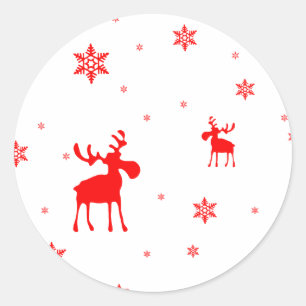 Sticker Rond Flèches de neige simples et modernes