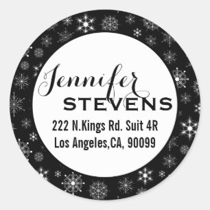 Sticker Rond Flèches noires et blanches de Noël