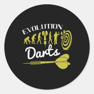 Sticker Rond fléchettes - fléchettes de l'évolution