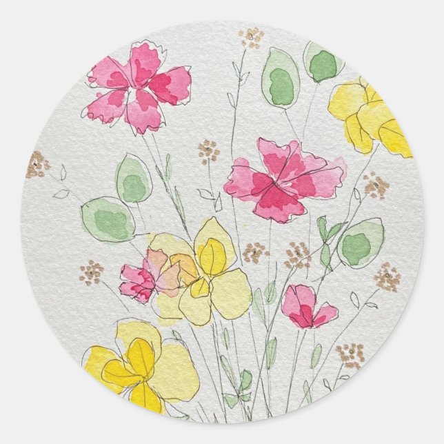 Sticker Rond fleur (Devant)