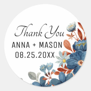 Sticker Rond Fleur aquarelle de printemps