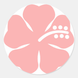 Sticker Rond fleur d'aloa rose