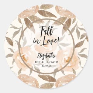 Sticker Rond Fleur d'automne rustique Tomber amoureux