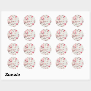 Sticker Rond Fleur de cerise