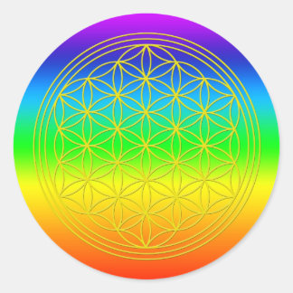 Sticker Rond Fleur de la vie chakra 2