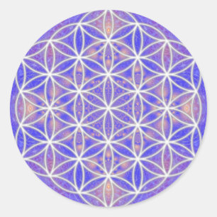 Sticker Rond Fleur de la vie (couleur 3)