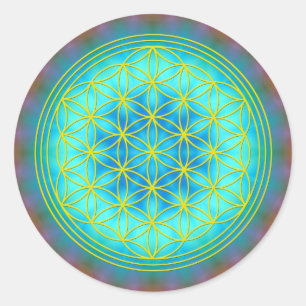 Sticker Rond Fleur de la vie motif 11
