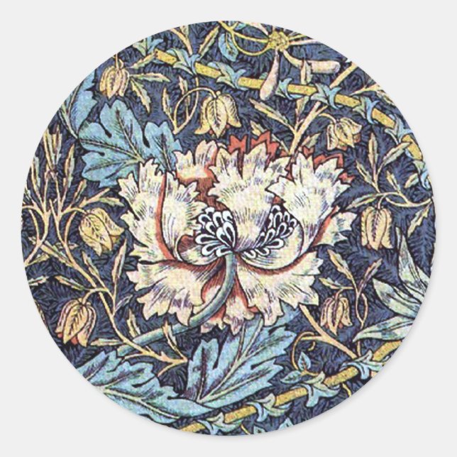 Sticker Rond Fleur de lait William Morris (Devant)