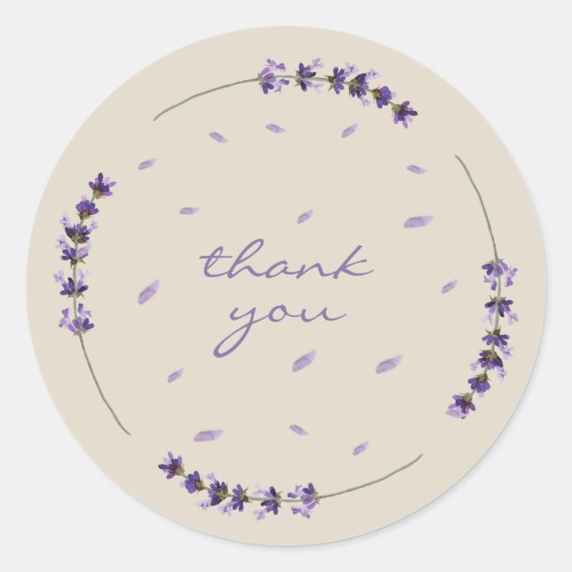Sticker Rond Fleur de Lavande du Planificateur d'événements mer (Devant)