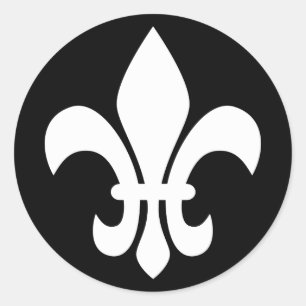Sticker Rond Fleur de Lis