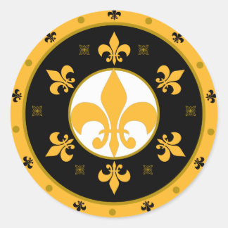Sticker Rond fleur de lis
