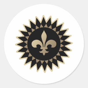 Sticker Rond Fleur De Lis