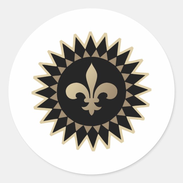 Sticker Rond Fleur De Lis (Devant)