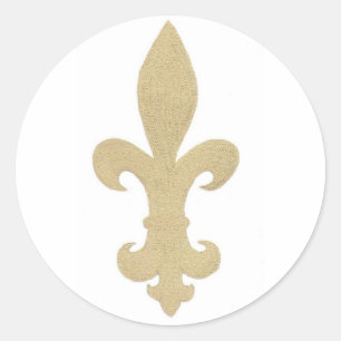 Sticker Rond Fleur De Lis