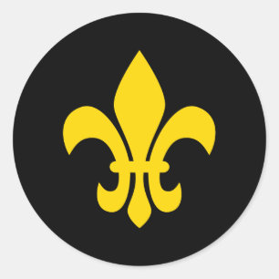 Sticker Rond Fleur de Lis