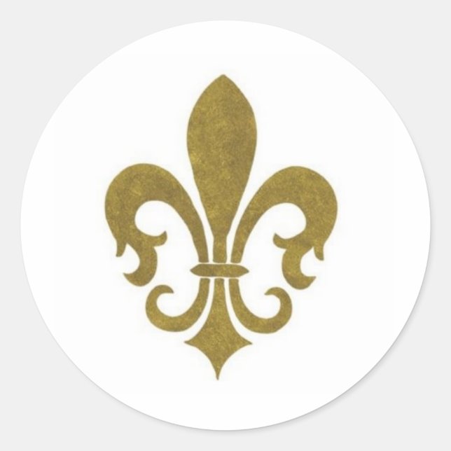 STICKER ROND FLEUR DE LIS (Devant)