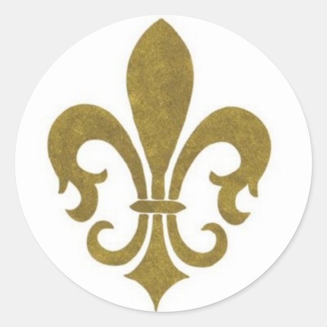 STICKER ROND FLEUR DE LIS (Devant)