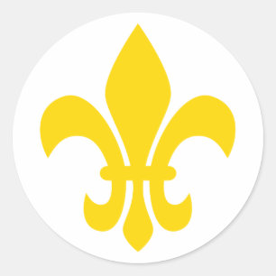 Sticker Rond Fleur de Lis