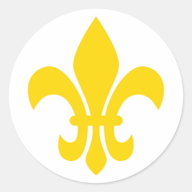 Sticker Rond Fleur de Lis (Devant)