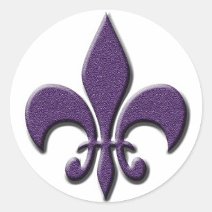 Sticker Rond Fleur de Lis