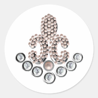 Sticker Rond Fleur De Lis