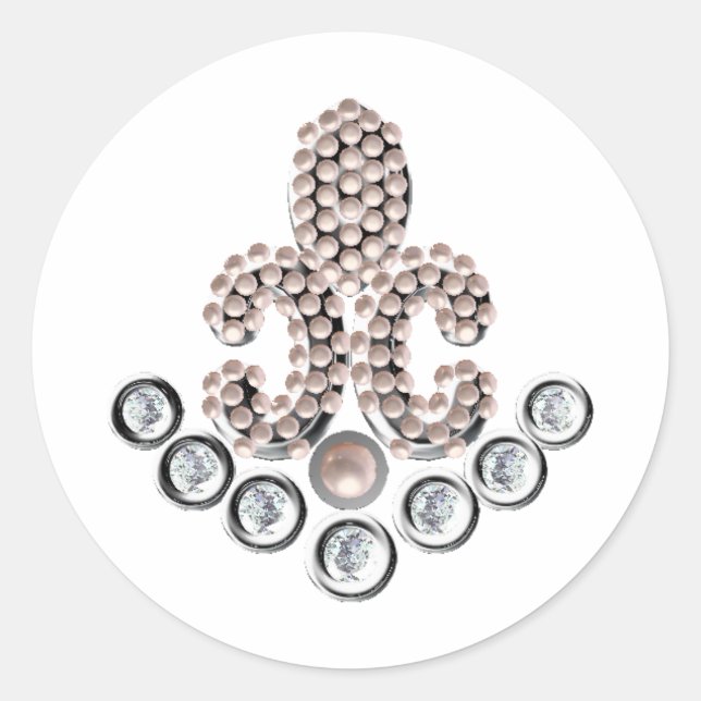 Sticker Rond Fleur De Lis (Devant)