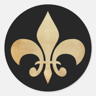 Sticker Rond Fleur de Lis