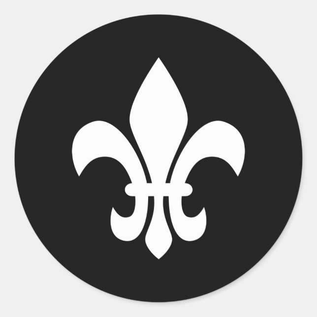 Sticker Rond Fleur de Lis (Devant)
