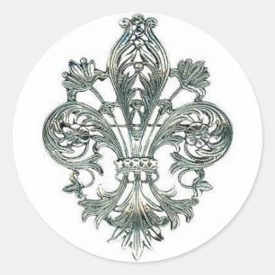 Sticker Rond Fleur de lis