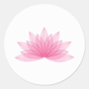 Sticker Rond Fleur de Lotus
