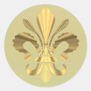 Sticker Rond Fleur de lys