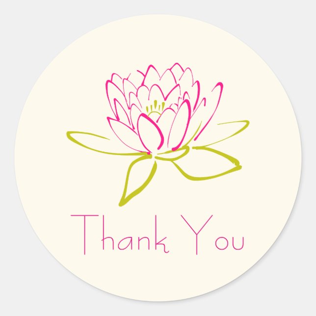 Sticker Rond Fleur de Merci Lotus / Lys d'eau (Devant)