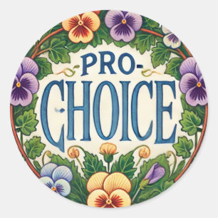 Sticker Rond Fleur de purée Pro-Choice