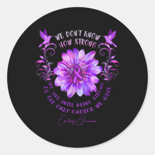 Sticker Rond Fleur de sensibilisation à l'épilepsie Nous ne sav