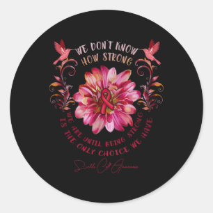 Sticker Rond Fleur de sensibilisation aux cellules de faucille 