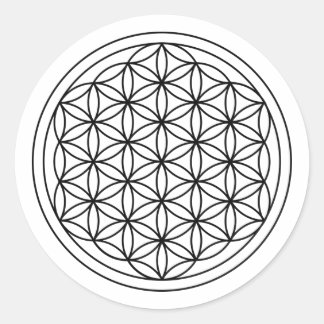 Sticker Rond Fleur de vie -
