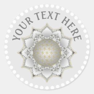 Sticker Rond Fleur De Vie - Blossoms Mandala 1