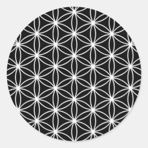 Sticker Rond Fleur De Vie Géométrie Sacrée